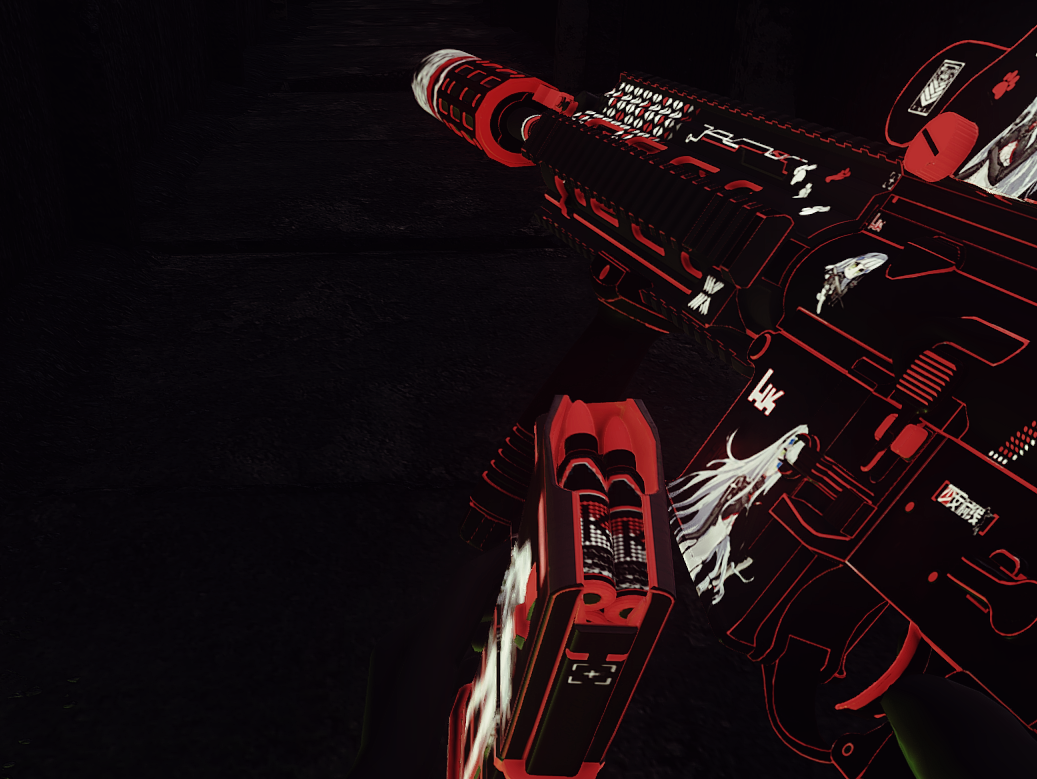 HK416 M995“猩红解构”—–子夜福音（红色荧光）